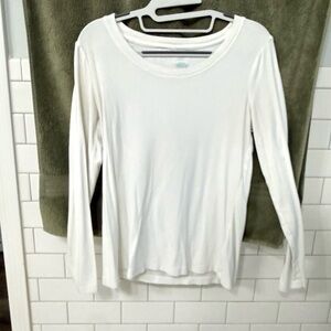 Cynthia Rowley Classic White Long Sleeve Top
